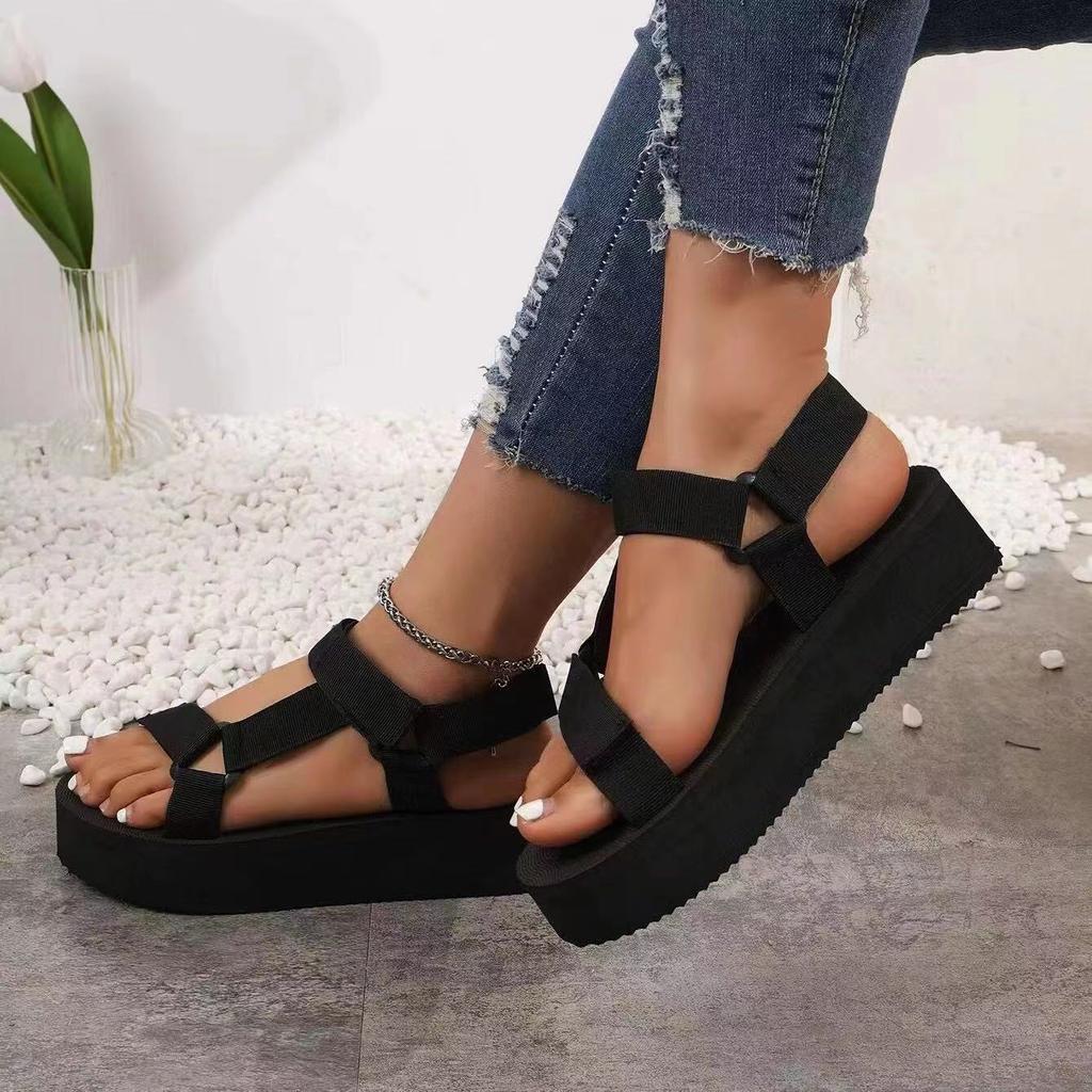 Women's Fashion Sandals Ankle Straps Outdoor Casual Beach Shoes Platform Sandals Comfortable Non-slip Women's Shoes