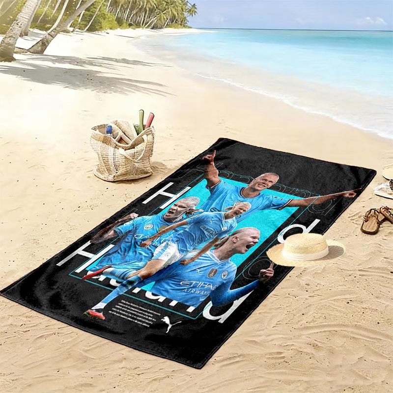 Erling Haaland Hero Beach Towel, Large Soft Quick Dry Towel for Beach Camping Swimming