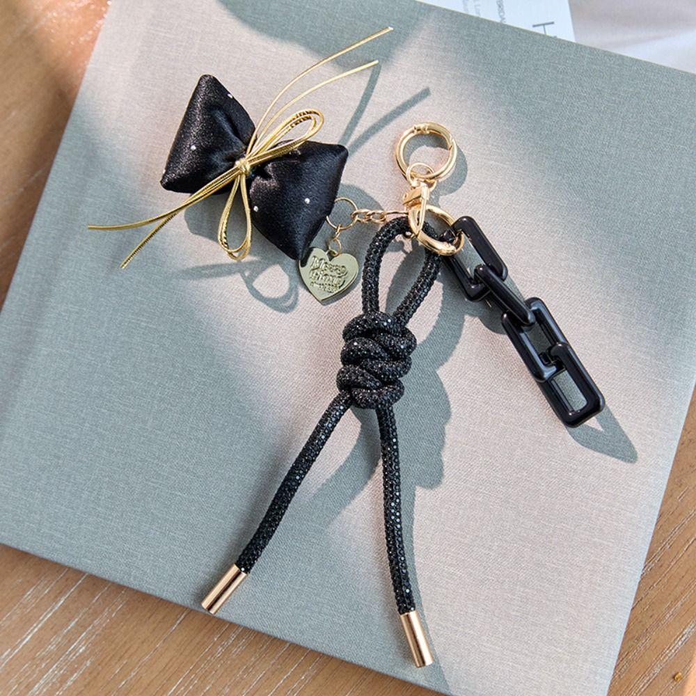 High-grade Star Keychain Bag Charm Bow Tassel Keyring Friends Birthday Gifts
