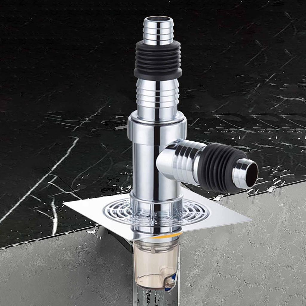 Floor Drain Cover with Pipe Connector Strainer Washroom Accessories for Bathroom Pool