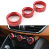 Red Car Interior Central Control Air Condition Switch Knob Ring For Alfa Romeo Giulia Stelvio 2017 2018   AC Cover