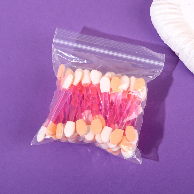 50PCS Disposable Eye Shadow Brushes Dual Sided Sponge Nylon Makeup Eye Shadow Brushes For Cosmetic Applicator Make Up Hot