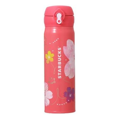 STARBUCKS Starbucks SAKURA2024 Удобная бутылка из нержавеющей стали Vivid Pink 500 мл Sakura Sakura 2024 Стакан для кофе Starbucks Милый стильный подарок на день рождения
