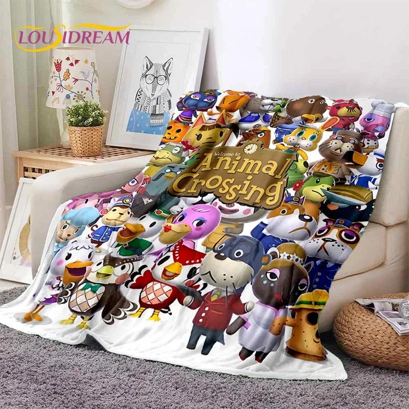 Cute Crossing New Horizons Cartoon Soft Flannel Blanket for Bed Bedroom Sofa Picnic,Throw Blanket for Cover Outdoor Leisure Gift