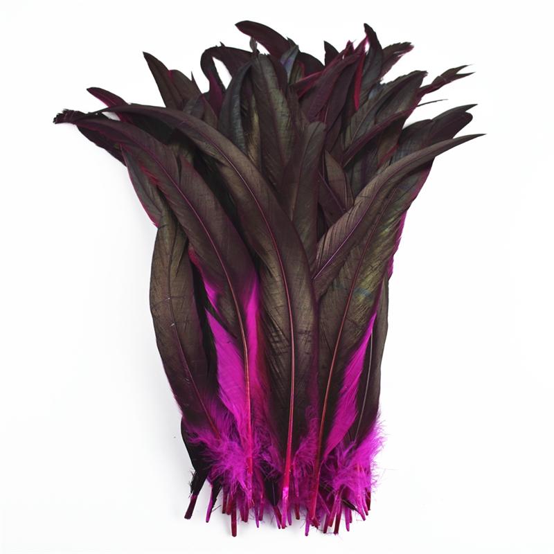 100 шт. Натуральные петушиные перья для украшения 25-35 см 10-12" Куриные фазаньи карнавальные аксессуары для рукоделия Декор для одежды