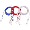 9/16/32ft Heavy Duty Dog Leash Chew Resistant Metal Cable Iron Wire Double Dog Leashes for Small Medium Dogs 3 Colors