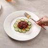 European White Ceramic Buffet Steak Plate