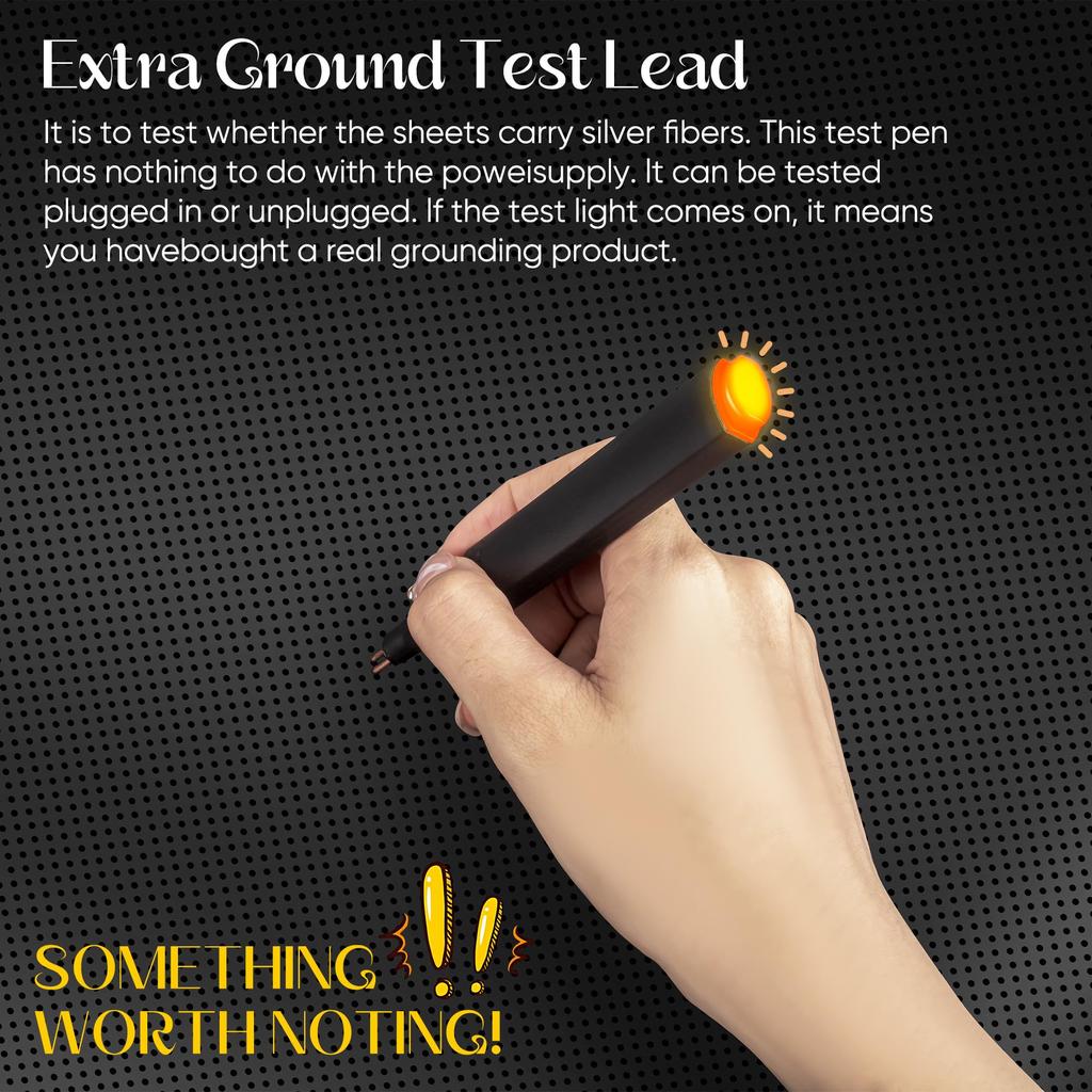 Grounding Mat for Bed, 27''×60'', Indoor Sleep & Pain Relief with Grounding Cord