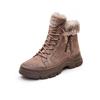 Fashion 2024 Winter Shoes Women Snow Boots Thick Sole Warm Plush Cold Winter Shoes Genuine Leather Suede Women Ankle Boots