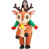 Lhyxuuk Christmas Funny Inflatable Kigurumi Costume with Perfect for Christmas Party and New and Holiday One Size Fits All Costume, Fan, Parties,