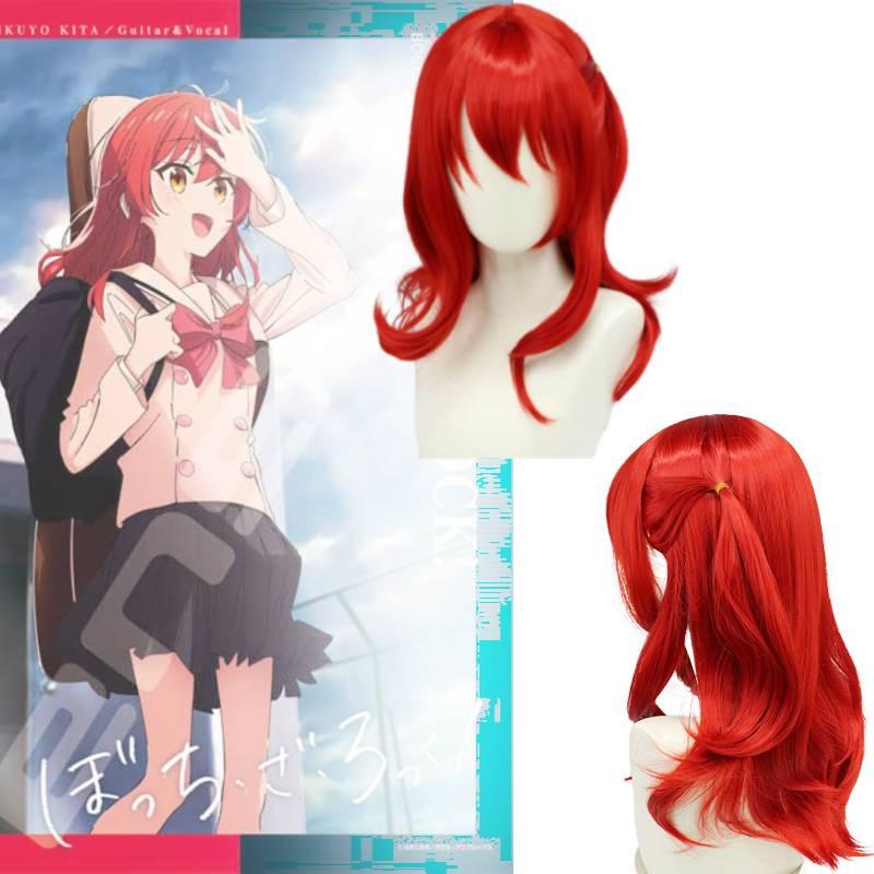 Bocchi The Rock! Kita Ikuyo Red Cosplay Wig For Any Skin Tone