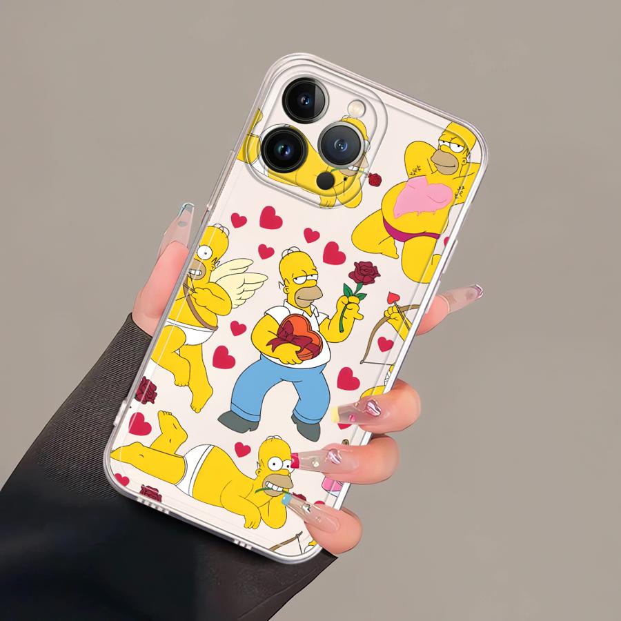 Чехол The S-simpsons для iPhone 17 Pro Max 11 15 XS Max Air 7 8 16 XR 13 Pro 14 Plus 12 Mini Мягкий чехол для телефона