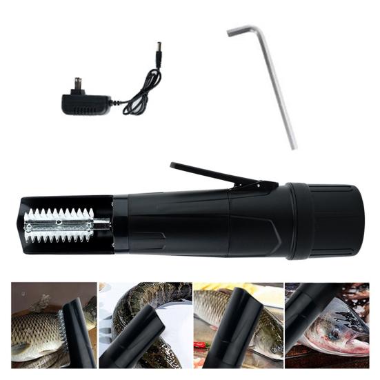 Электрическая чистка рыбы с регулируемой скоростью, электрический удалитель чешуи рыбы, безопасный инструмент для очистки рыбы для кухни и использования на открытом воздухе
