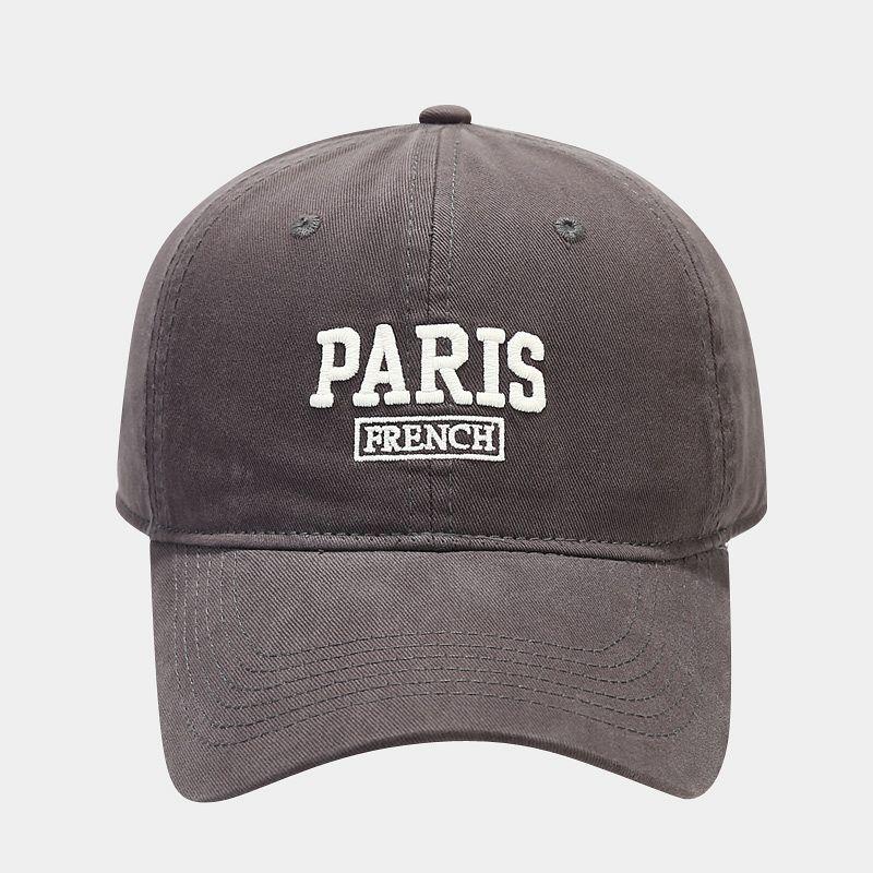 Простая бейсболка с вышивкой букв PARIS, универсальный козырек от солнца на весну и лето, мягкая кепка для пары