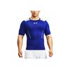 Under Armour Solid Logo Print Compression Short Sleeve T-Shirt Men Tops Blue 1370657-415