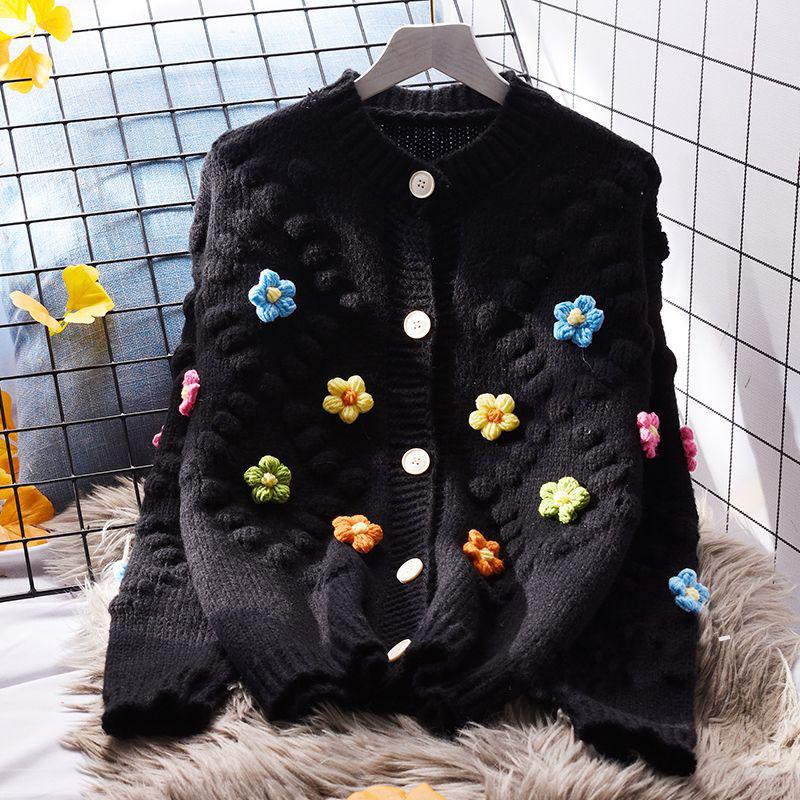 Кардиган, свитер, пальто, женская свободная верхняя одежда, весенняя корейская версия, тонкая верхняя одежда, вязаный кардиган с длинными рукавами, свитер, женские топы