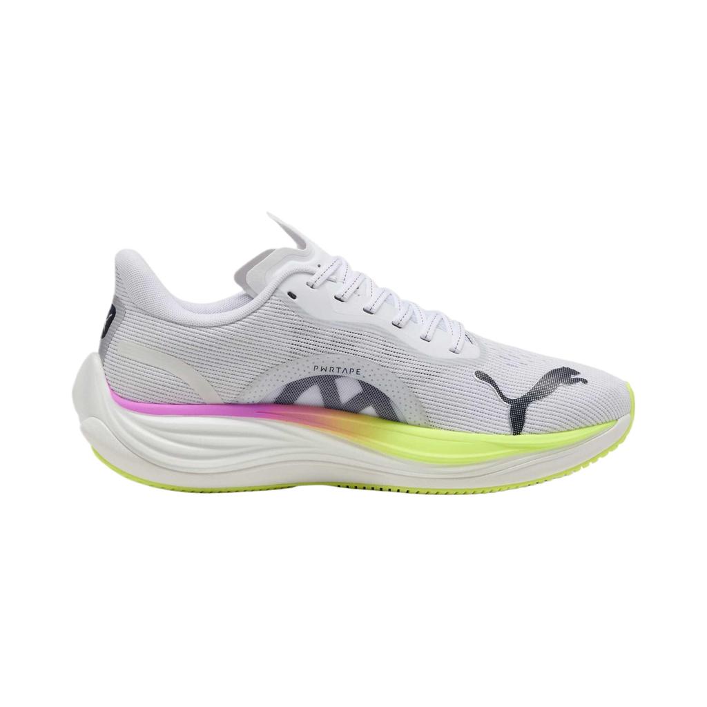 Puma Velocity Nitro 3 Белый Чистый Пурпурный Желтый Alert Мужские Кроссовки 377748-19