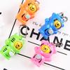 Pack of 5 Small Dolls Face Softball Keychains Sturdy Plastic Sports Themed Charm Portable Fashion Accessories