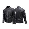 New Men's Stand-up Collar PU Leather Fashion Slim Casual Men's Jacket Youth Motorcycle Jacket Men In Autumn and Winter.