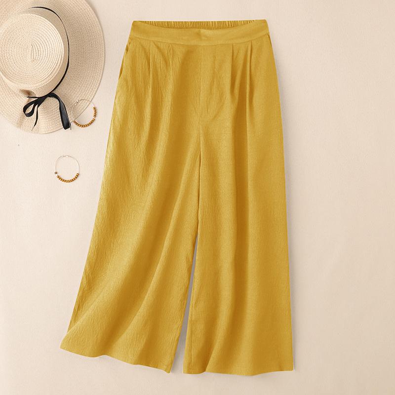 ZANZEA Женские повседневные капри свободного кроя с эластичной талией для лета