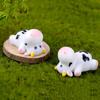 Fairy Garden Micro Landscape Animal Model Little Statue Cow Figurines Miniature Dairy Cattle