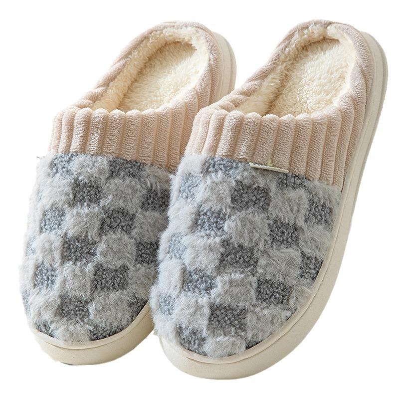 Autumn/Winter Indoor Outdoor Furry Cotton Slippers for Men & Women