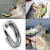 Flat Stainless Steel Lure Three Hook Connector Improved Strength Steel Ring for Multiple Fishing Applications