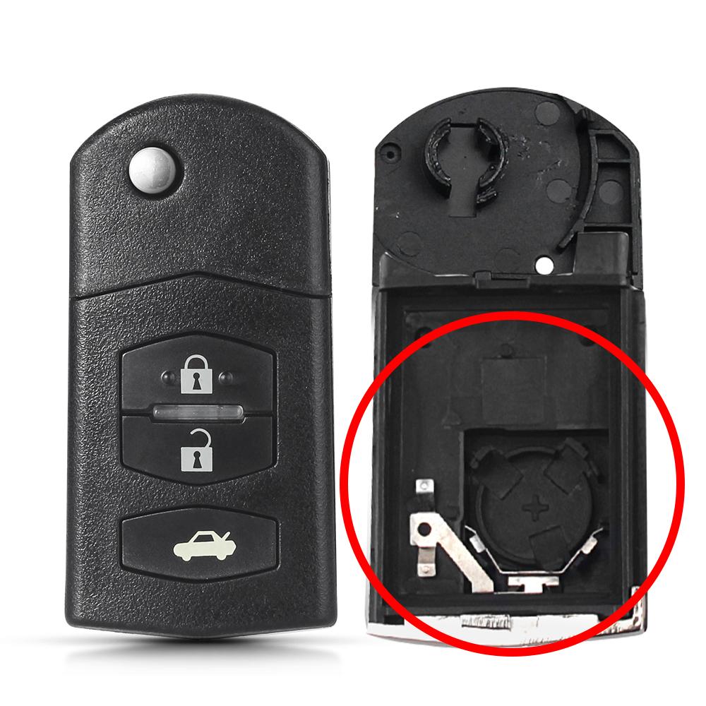 KEYYOU 10x 2/3/4 Buttons Remote Key Case Fob Shell Flip Folding For Mazda 2 3 5 6 M6 MX5 CX5 CX7 CX9 RX8 2011-2015