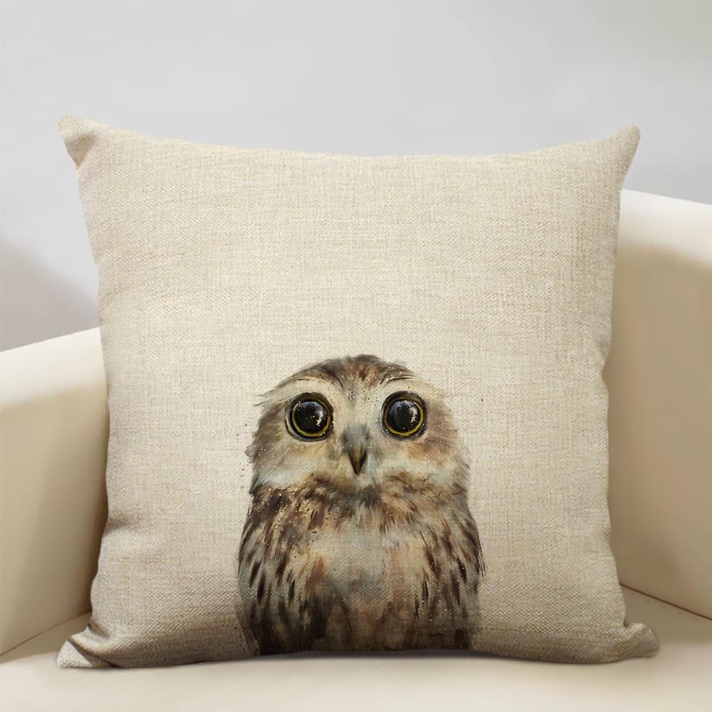 Портрет животного Медведь Лев Тигр Олень Наволочка Декор дома Льняная наволочка 45x45см Наволочка для диванной подушки Детский подарок
