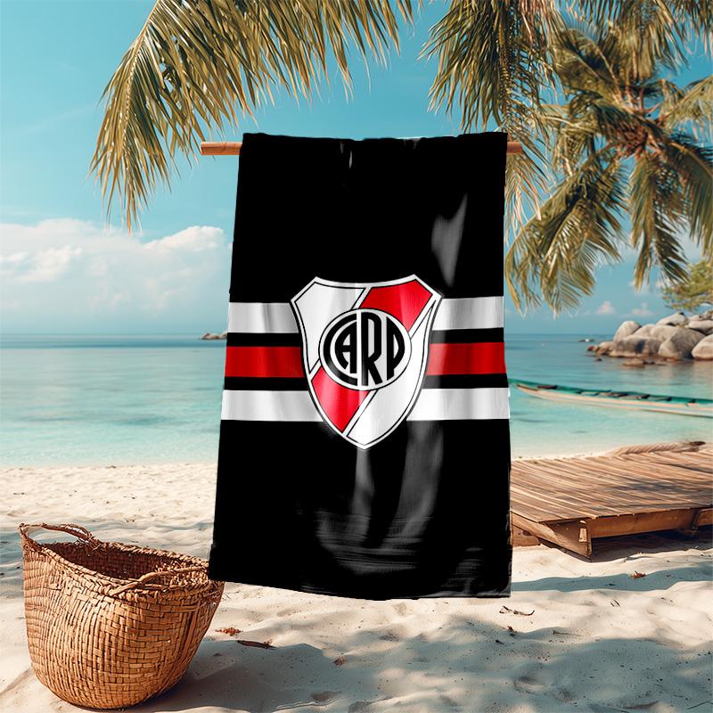 proof beach towel with Feyenoord Rotterdam logo pattern - soft,absorbent,quick-drying,machine washable - perfect for swimming,camping,bathing