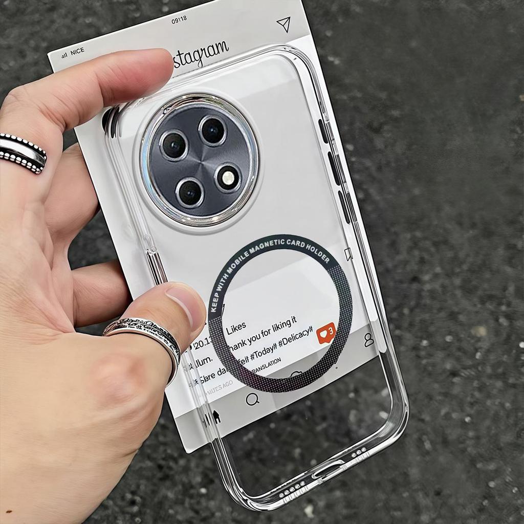 Чехол для TECNO CAMON 30S Pro Минималистичный Полупрозрачный Магнитный Корпус Поднятая Гальванизированная Рамка Вокруг Камеры Противоскользящий Ударопрочный Защитный Чехол