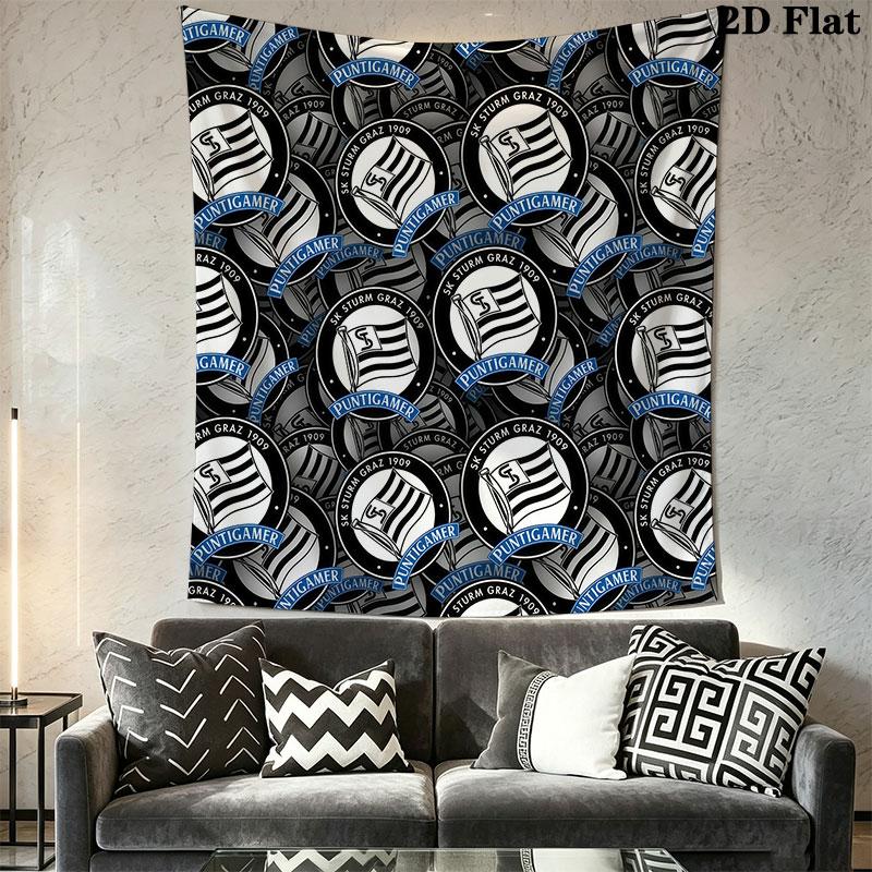 SK Sturm Graz club Wall Hanging Printed Fabric Blanket Decorative Tapestries for Bedroom Living Room Home Decor