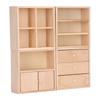 4 Pcs 1/12 Doll House Cabinet Set Simple Design Practical Lifelike Miniature Wooden Dollhouse