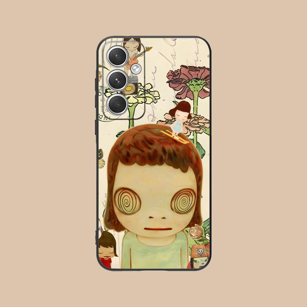 Аниме Чехол для телефона Yoshitomo Nara для Samsung Galaxy S26 S25 S24 S23 S22 S21 S20 Note20 Plus FE Ultra Красочная Крышка Роскошный Красивый