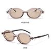 Literary Small Oval Sunglasses Punk Beach/Travel/Streetwear Glasses Flat Glasses  for Women & Men