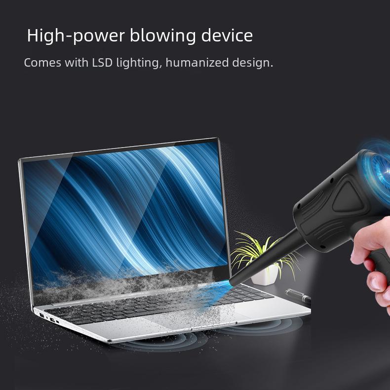 Портативный беспроводной пылеуловитель двойного назначения для чистки дома, автомобиля и электроники (Клавиатура, Корпус компьютера)