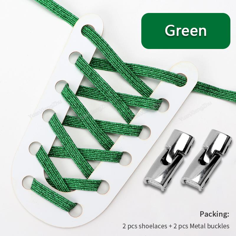 New Cross Lock Shoelaces Without Ties Rainbow Elastic Laces Sneakers Kids Adult No Tie Shoe Laces 8MM Width Flat Boots Shoelace