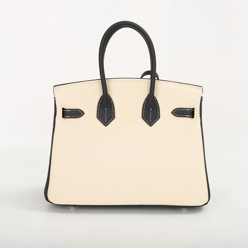 Lychee Pattern Platinum Leather Fashion Handbag - Large Shoulder Bag for Women (2025)