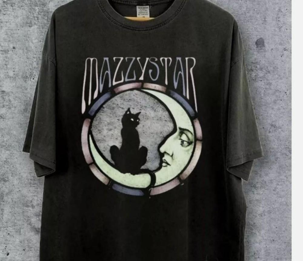 Футболка Mazzy Star Moon and Cat, Альтернативный рок 90-х, Хоуп Сэндовал, Унисекс Футболка