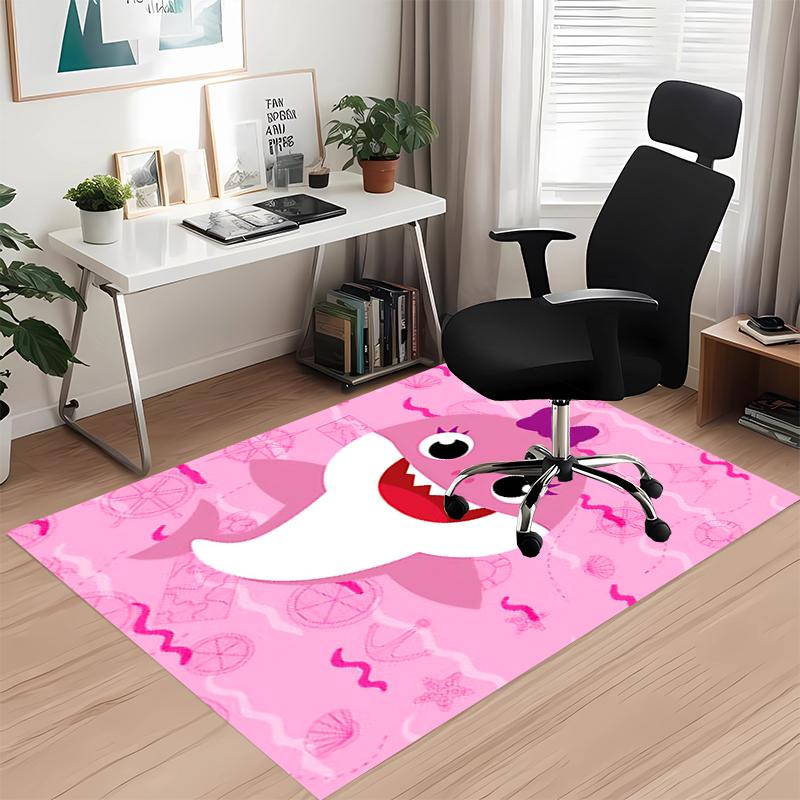 Shark Printed Carpetrugfor Office Chair Living Room Bedroom Kitchen Room Decor Gifts