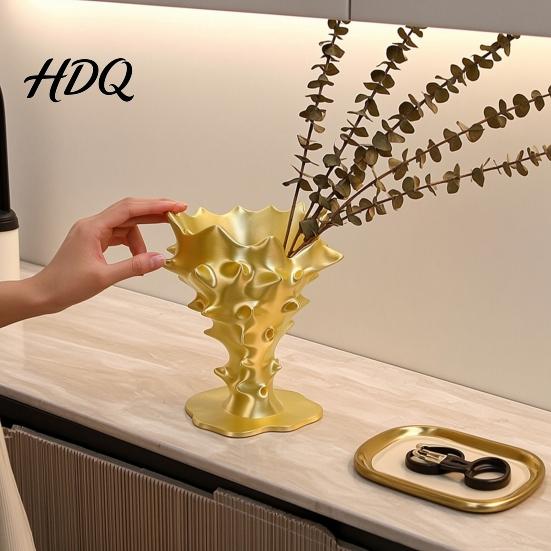 Современное Декоративное Украшение Креативная 3D-Печатная Ваза для Цветов Минималистичный Контейнер Легкая Роскошная Настольная Ваза Художественный Держатель для Цветочных Композиций для Дома