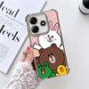 Cartoon Bear B-Browns C-Conys Plating Phone Case For Xiaomi Redmi Note 14 15 Pro Plus 13 12 11 11S 11T 10 9S 9 5G Anti-Fall Aira