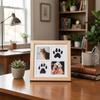 Decorative Paw Print Photo Frame Density Board Memorial Frame Pet Paw Print Kit  Remembrance Gift