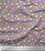 Poly Crepe Fabric Leaves & Yellow Flower Floral Print Fabric by the Metre 42 Inch