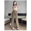 Wide-leg Pants for Women In Summer Thin High Waist Casual Drooping Ice Silk Versatile Slimming Lace-up Wide-leg Pants