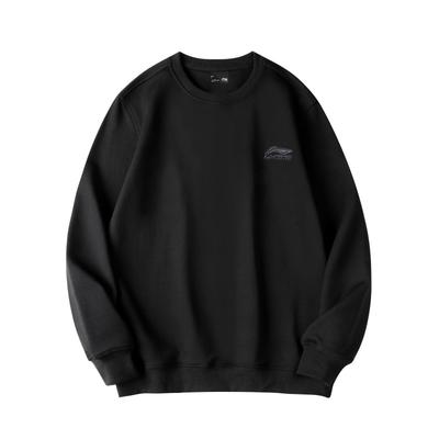 Логотип Li Ning Однотонный Удобный Простой Подходящий для ношения внутри и снаружи Студенческий стиль Бег Спорт Досуг Флисовая Толстовка с длинным рукавом AFDL40-1