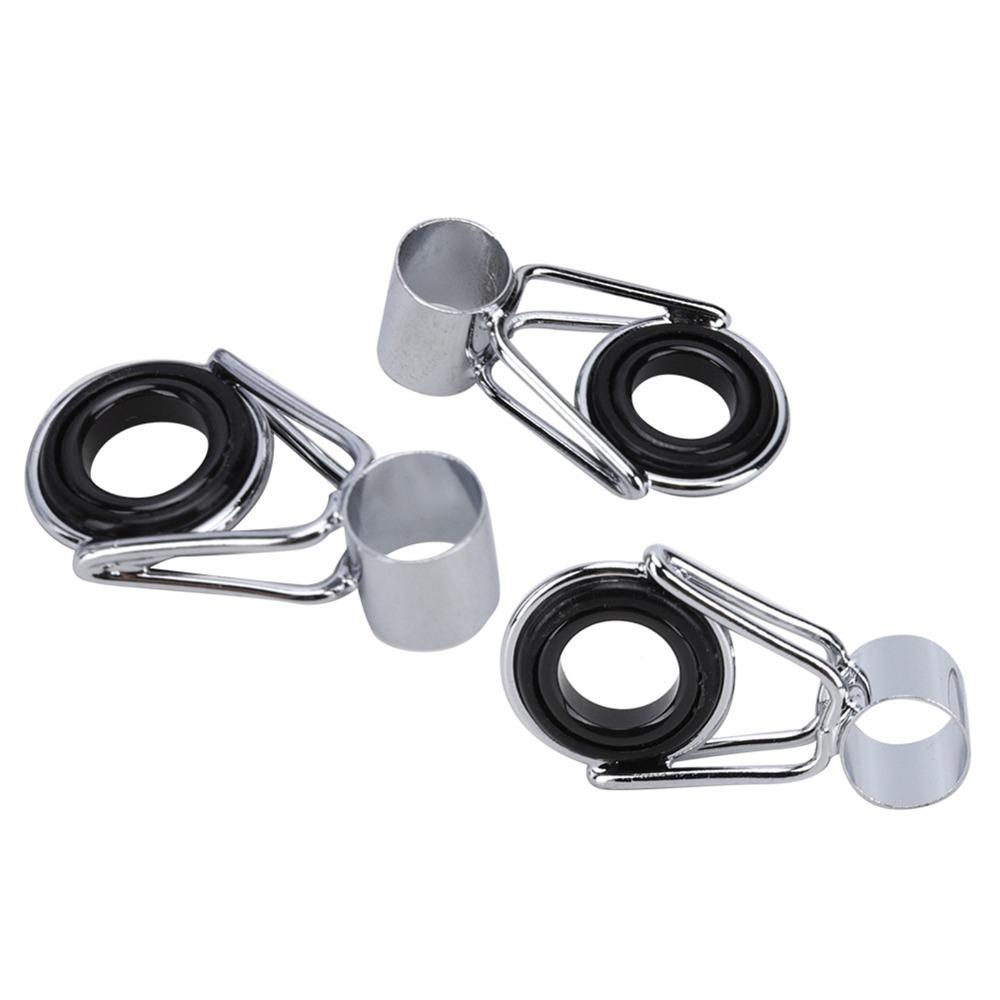 45Pcs Stainless Steel and Ceramics Fishing Rod Guide Ring Guide Ring Set  Fresh Water Fishing