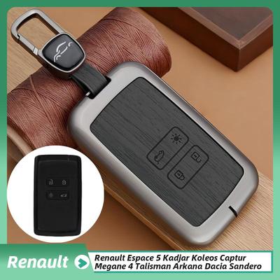 Для Renault Koleos Kadjar Clio Captur Megane Talisman Espace Zoe Scenic 4 Arkana Dacia Sandero Металлический чехол-крышка для пульта автомобильного ключа