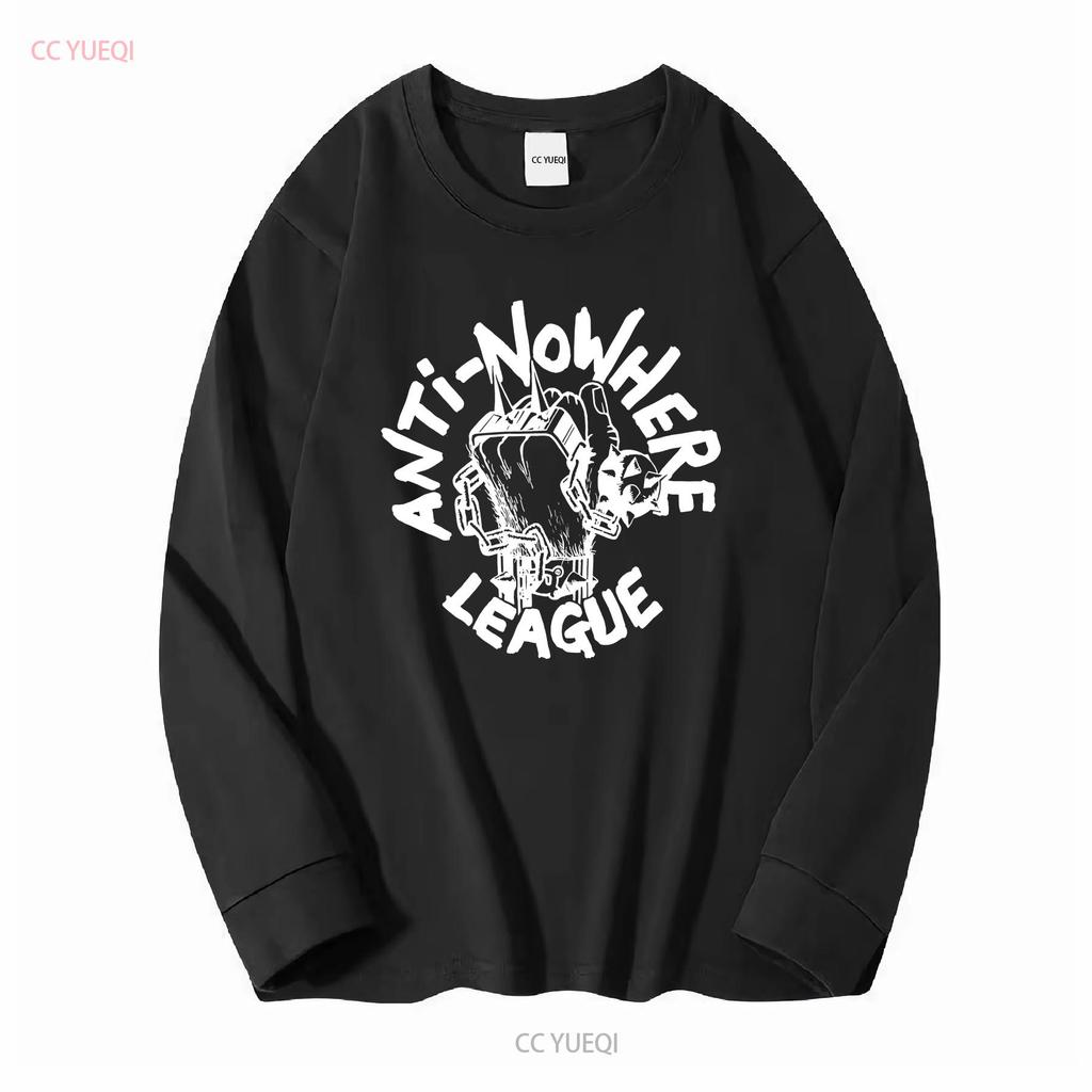 ВИНТАЖНАЯ 80-х АНТИ NOWHERE LEAGUE ПАНК-РОК ХАРДКОР ТУР КОНЦЕРТ ПРОМО ФУТБОЛКА с длинным рукавом винтажная Выстиранный Топ для повседневной носки