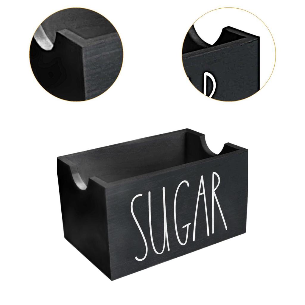 Подставка для пакетиков сахара в стиле фермерского дома, деревянный органайзер для хранения чая и сливок.